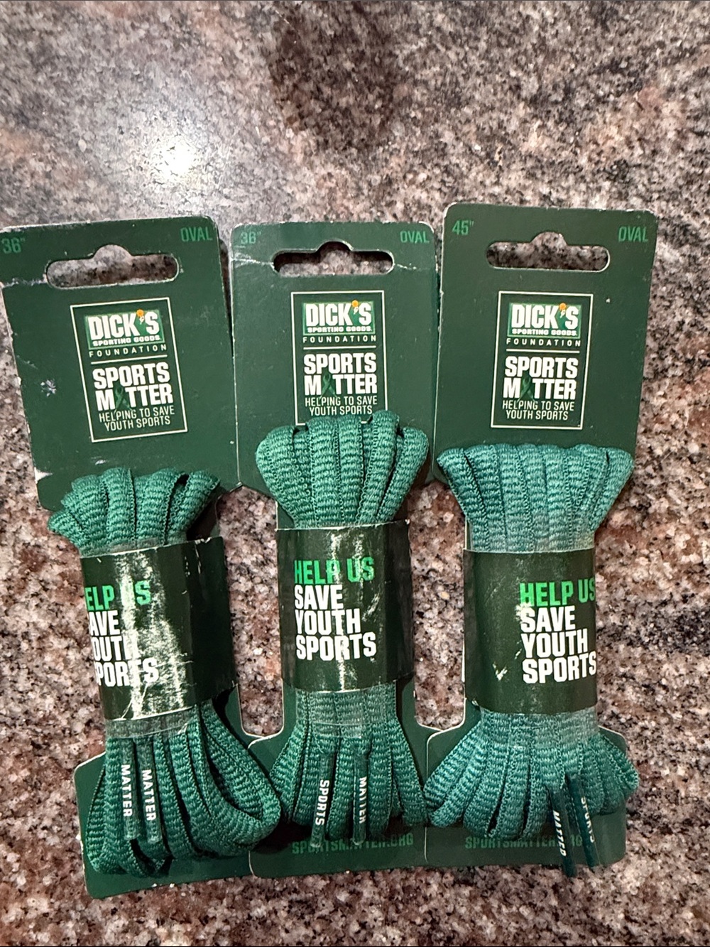Dick's Foundation Green Sports Laces - Pack of 3 Oval